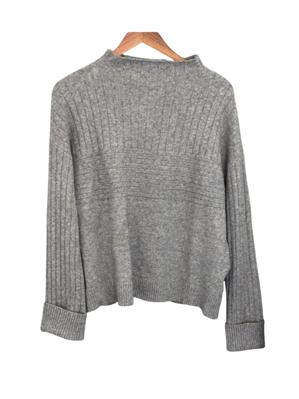 Tribal Gray Cowl Neck Sweater